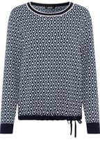 Ink Blue Bold Print Henny Jumper