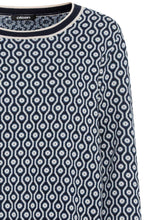 Ink Blue Bold Print Henny Jumper