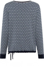 Ink Blue Bold Print Henny Jumper
