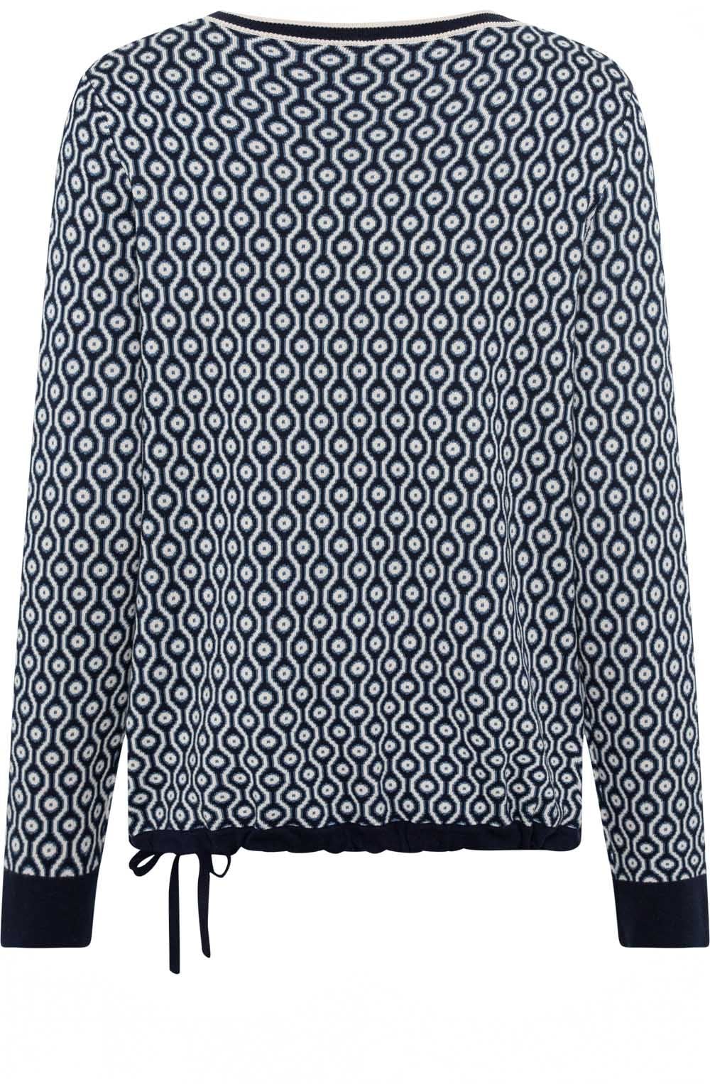 Ink Blue Bold Print Henny Jumper