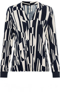 Ink Blue Bold Print Jersey Hannah Top