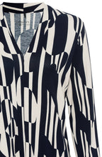 Ink Blue Bold Print Jersey Hannah Top