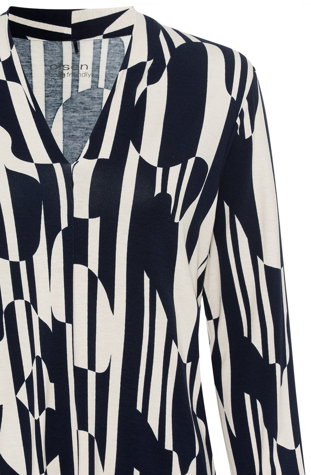 Ink Blue Bold Print Jersey Hannah Top