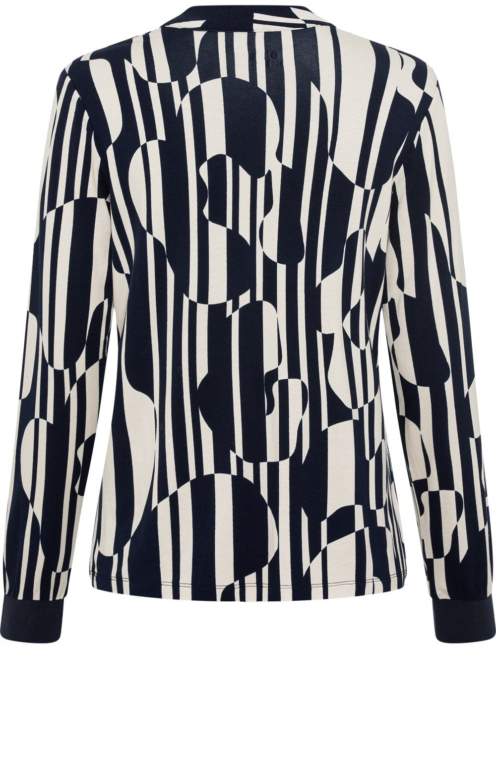 Ink Blue Bold Print Jersey Hannah Top