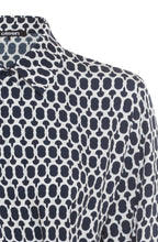 Ink Blue Bold Print Tie Detail Dress