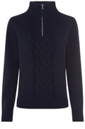 Ink Blue Cable Knit Henny Jumper