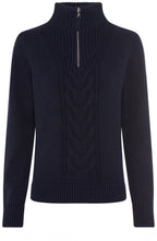 Ink Blue Cable Knit Henny Jumper