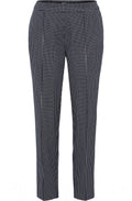 Ink Blue Checked Lisa Straight Trousers