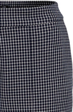 Ink Blue Checked Lisa Straight Trousers