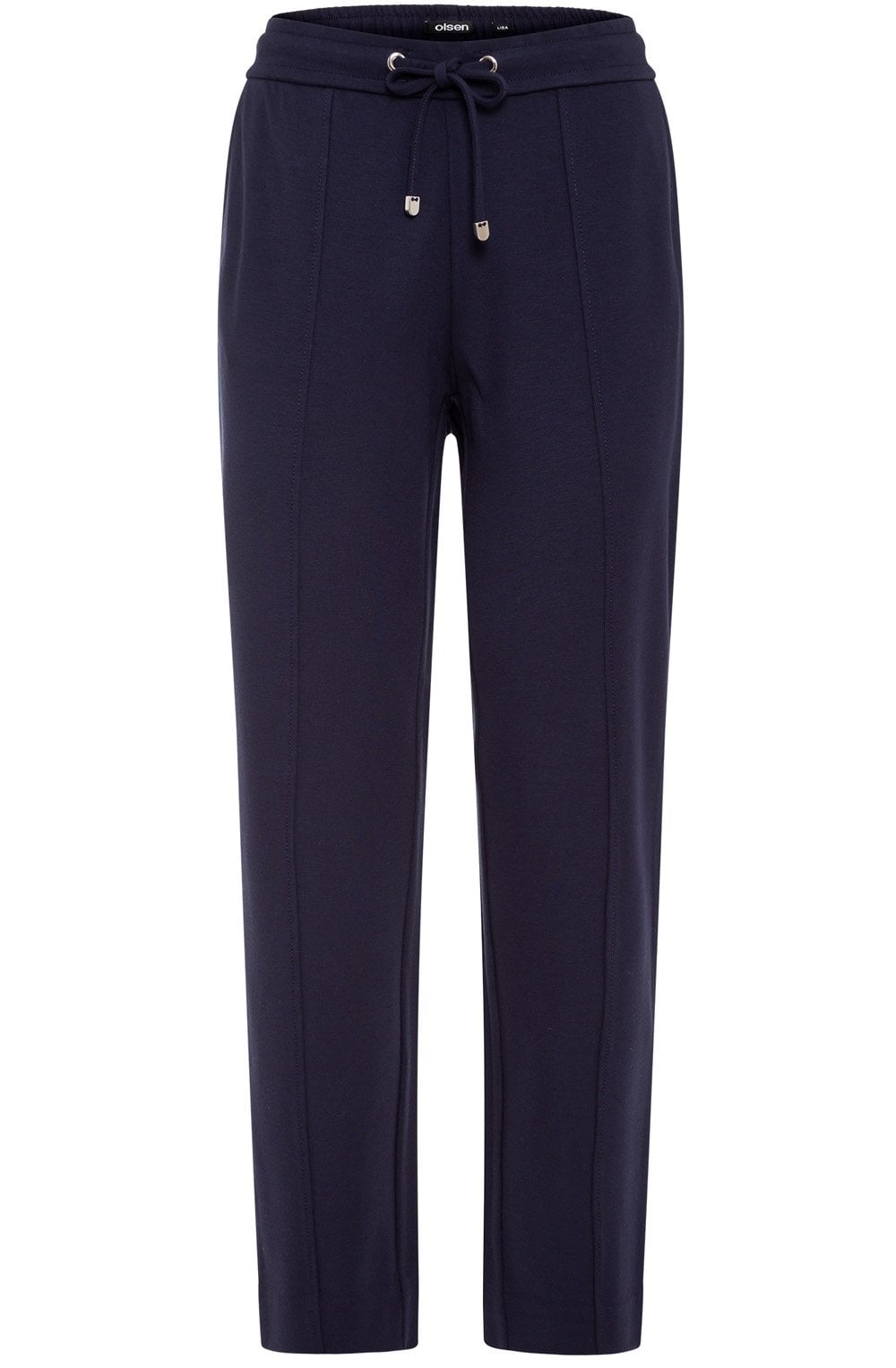 Ink Blue Cropped Lisa Jersey Trousers