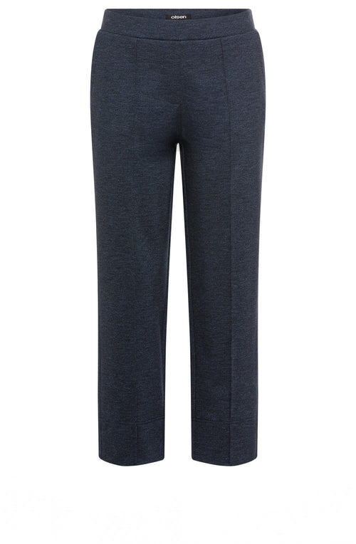 Ink Blue Denim Look Mona Straight Leg Trousers