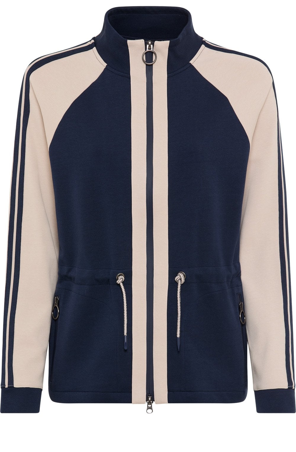 Ink Blue Drawstring Waist Henny Jersey Jacket