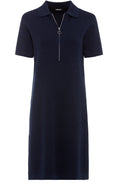 Ink Blue Fine Knit Sweater Dress