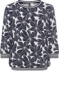 Ink Blue Floral Clara Top