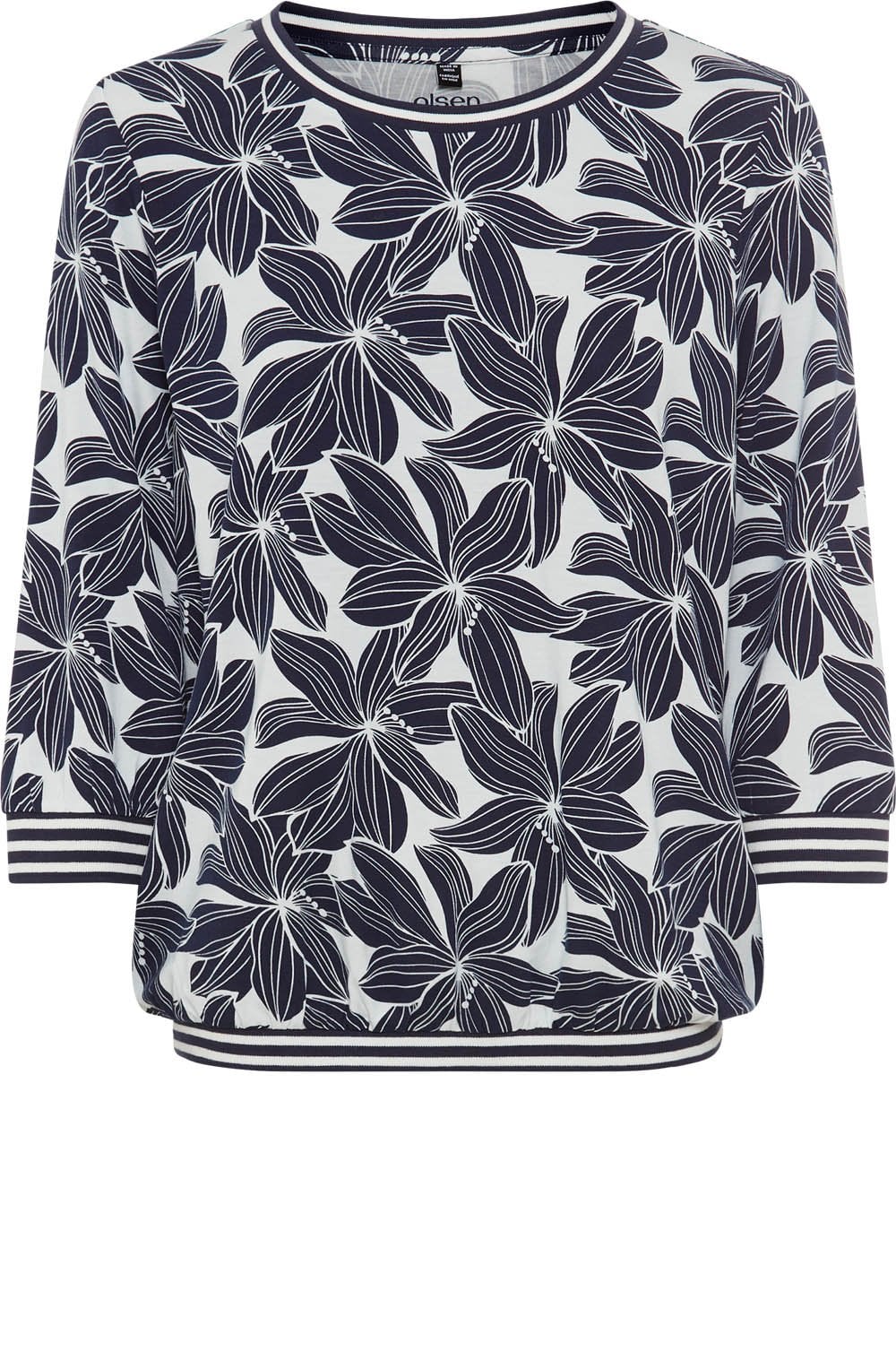 Ink Blue Floral Clara Top