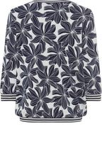Ink Blue Floral Clara Top