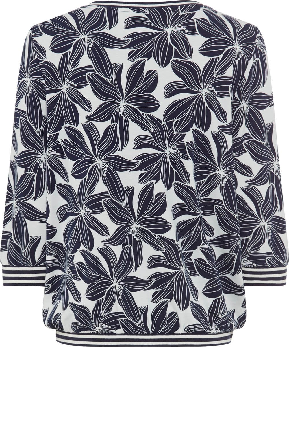 Ink Blue Floral Clara Top