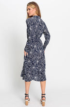 Ink Blue Floral Shirt Dress