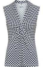 Ink Blue Gathered Sleeveless Edda Top