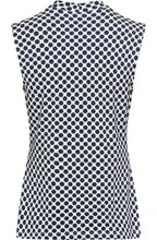 Ink Blue Gathered Sleeveless Edda Top