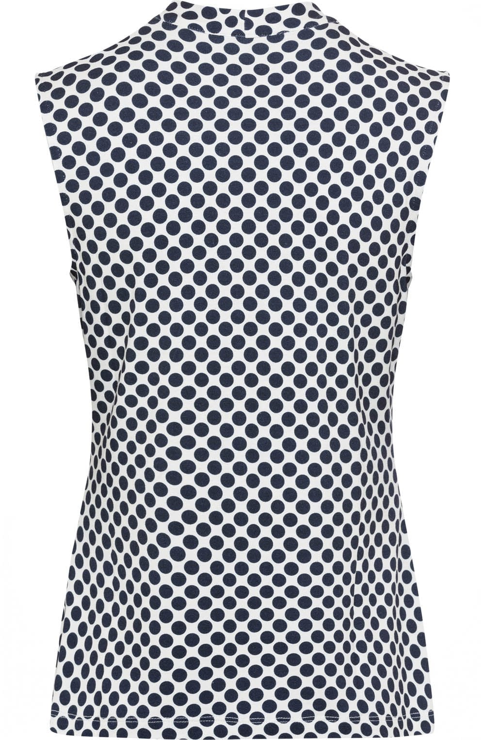Ink Blue Gathered Sleeveless Edda Top