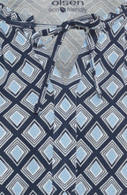 Ink Blue Geometric Print Hannah Top