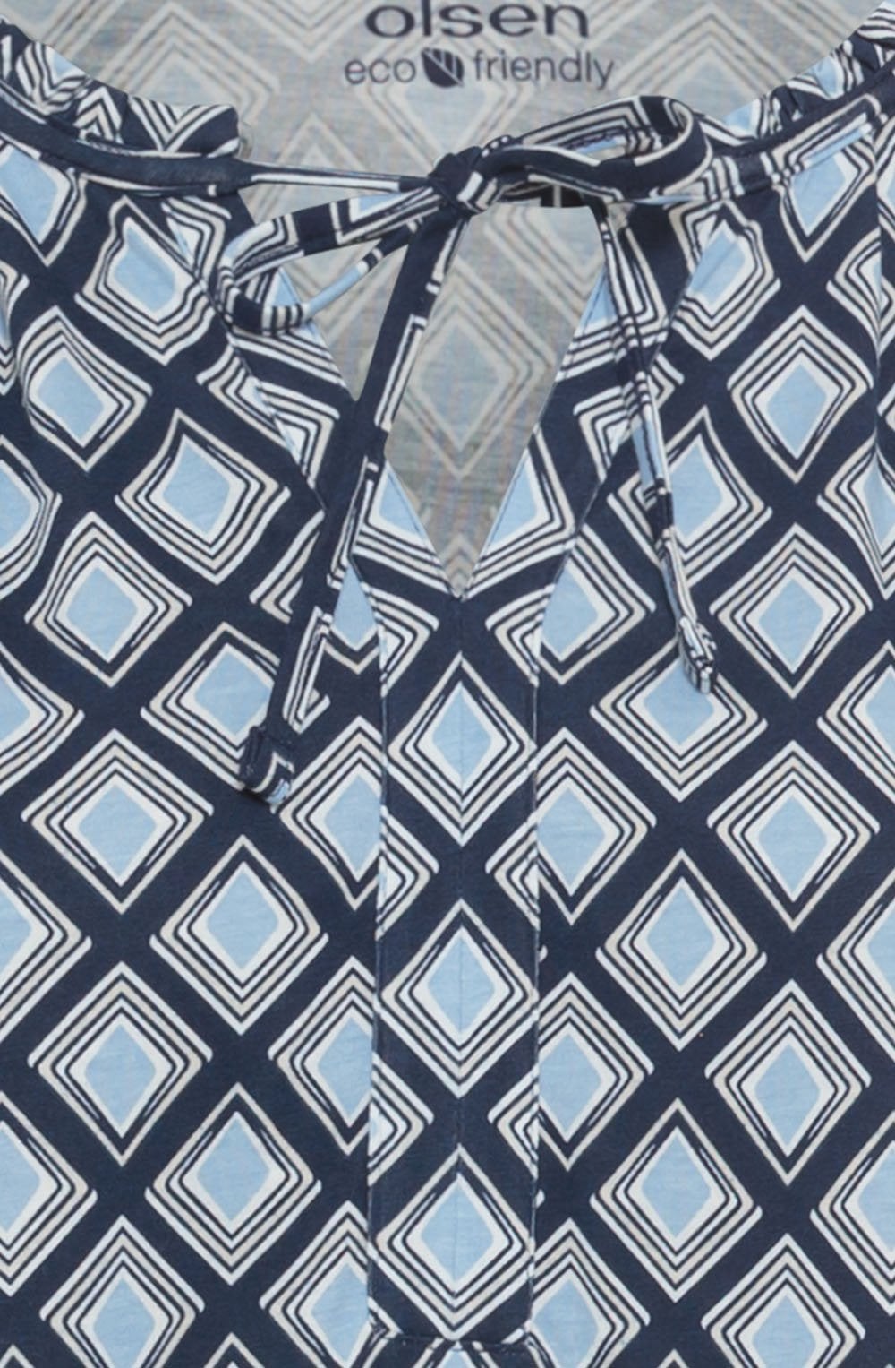 Ink Blue Geometric Print Hannah Top