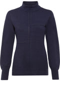 Ink Blue High Neck Sparkle Jumper