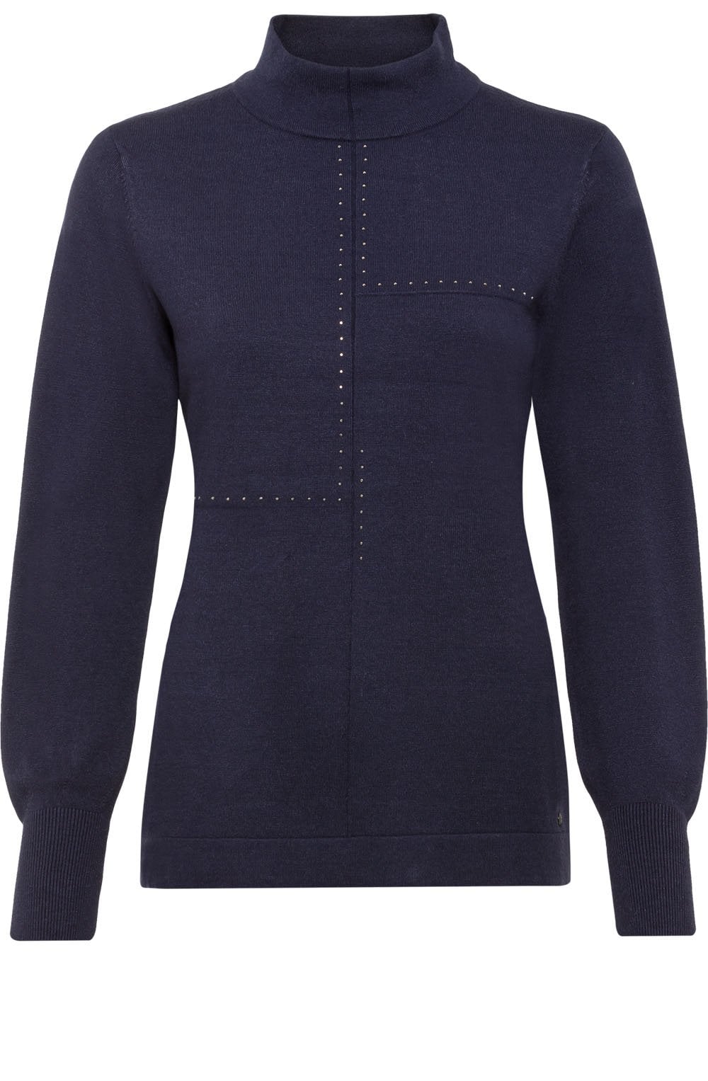 Ink Blue High Neck Sparkle Jumper