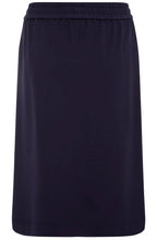 Ink Blue Jersey Skirt With Zips