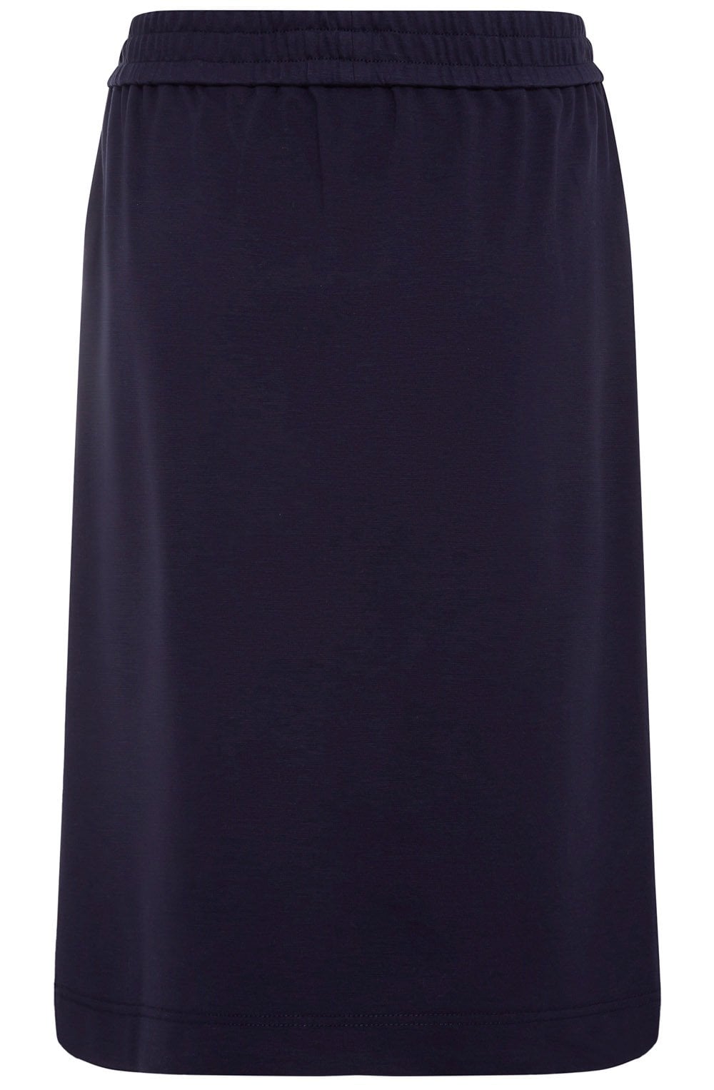 Ink Blue Jersey Skirt With Zips