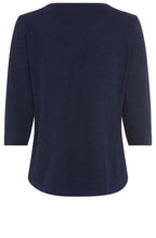 Ink Blue Light Jersey Tunic Neck Hannah Top