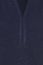 Ink Blue Light Jersey Tunic Neck Hannah Top