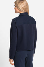 Ink Blue Linen and Cotton Blend Jacket
