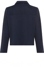 Ink Blue Linen and Cotton Blend Jacket