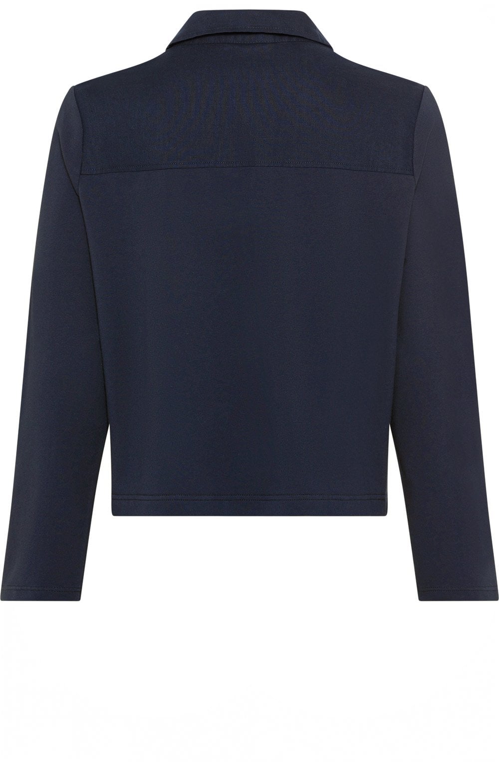Ink Blue Linen and Cotton Blend Jacket