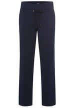 Ink Blue Lisa High Waist Straight Jersey Trousers
