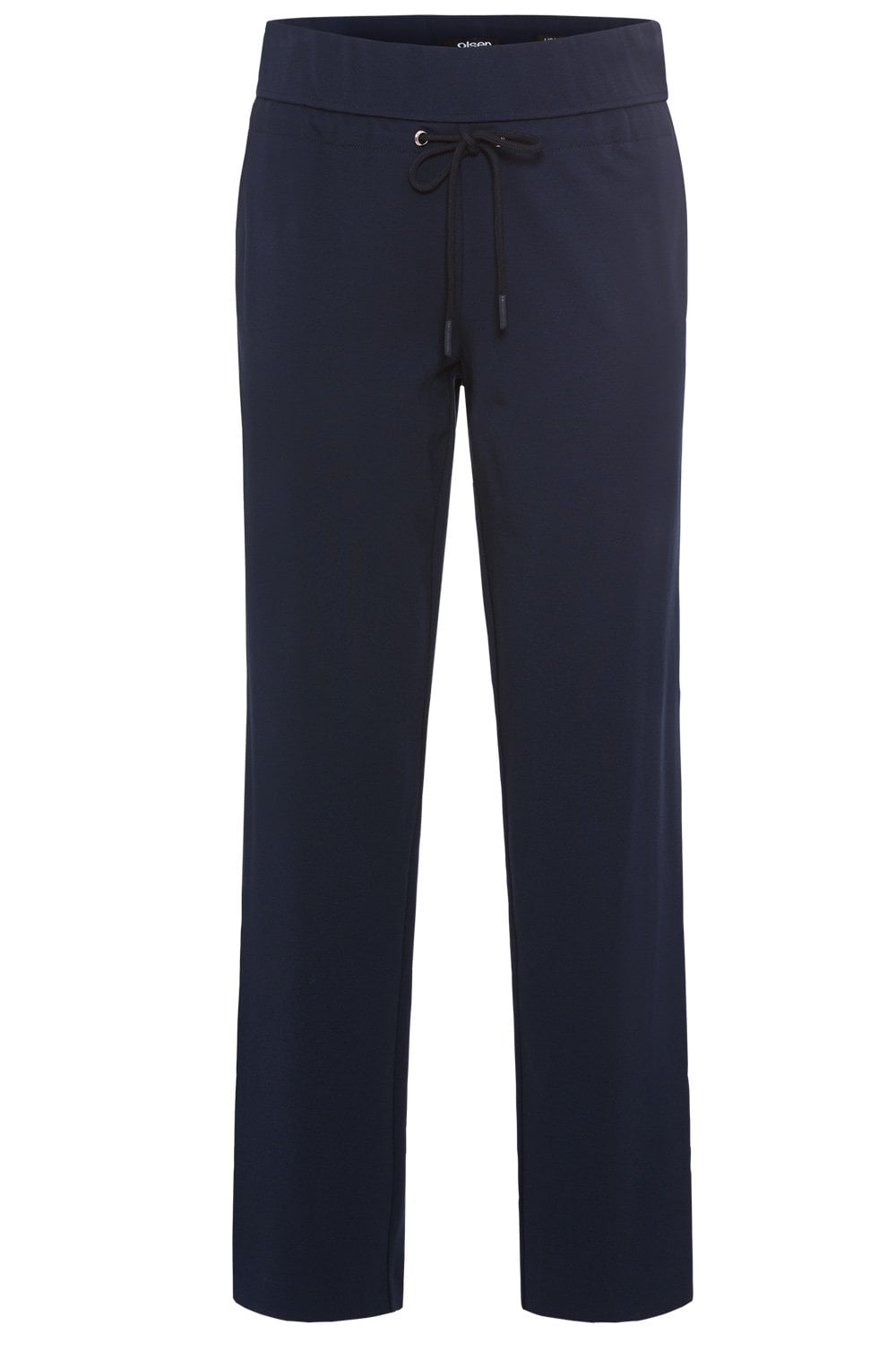 Ink Blue Lisa High Waist Straight Jersey Trousers