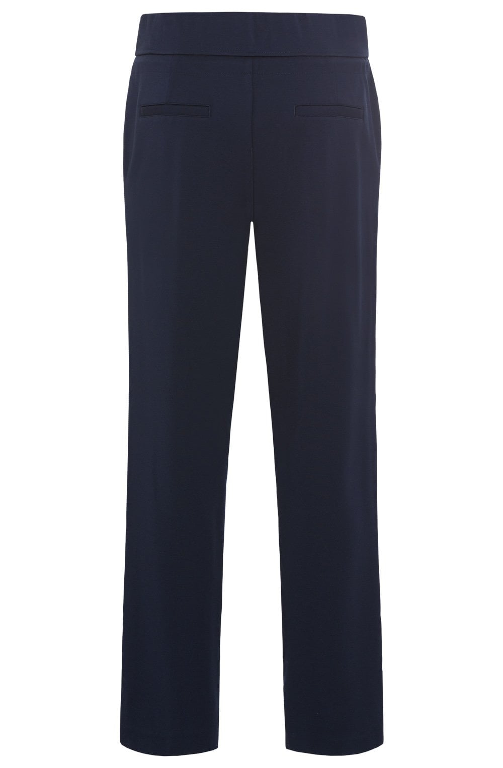 Ink Blue Lisa High Waist Straight Jersey Trousers