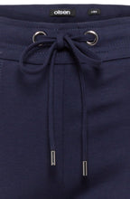 Ink Blue Lisa Zipped Pockets Straight Fit Jersey Trousers