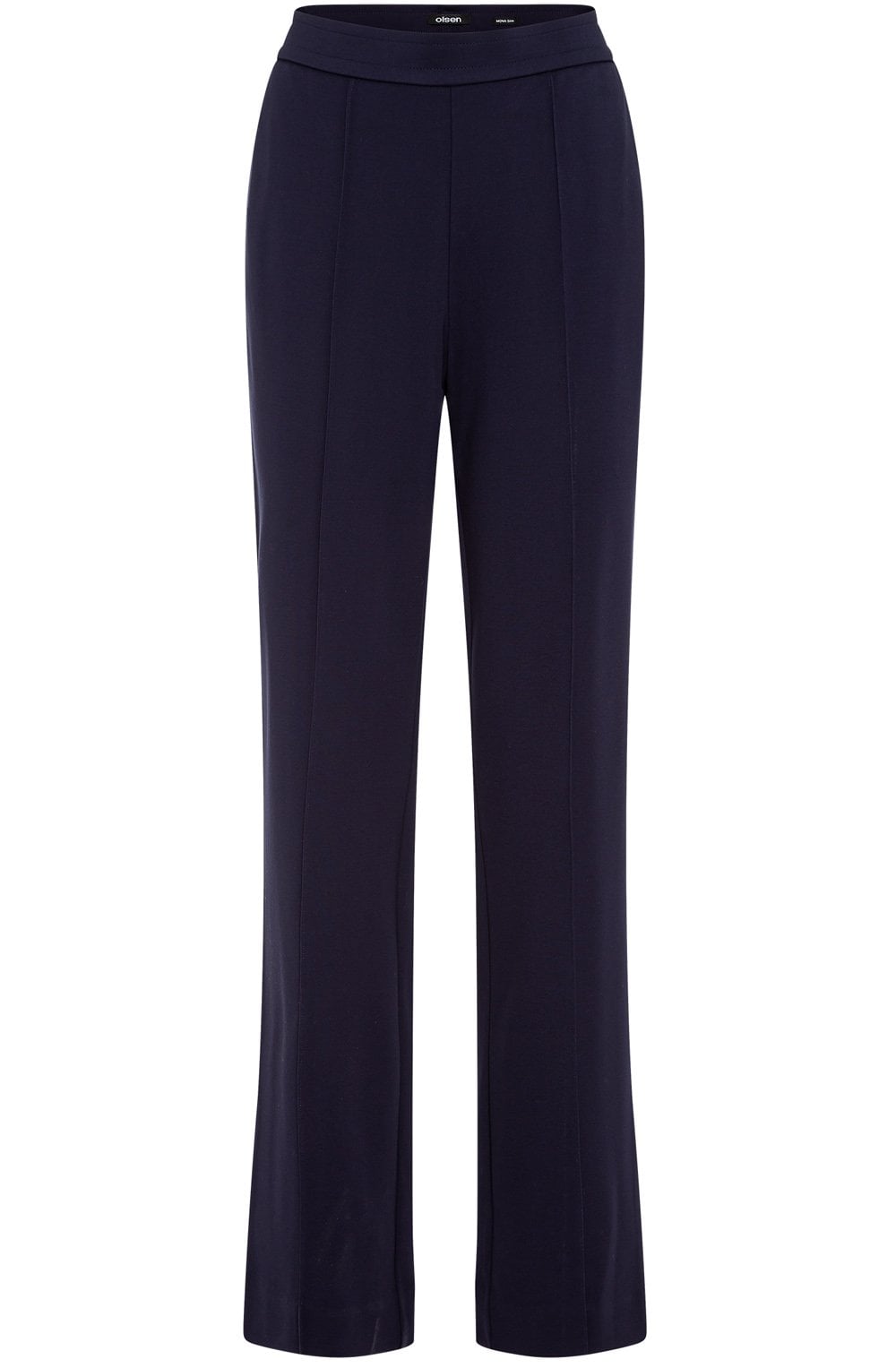 Ink Blue Mona Straight Fit Jersey Trousers