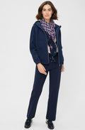 Ink Blue Mona Straight Fit Jersey Trousers