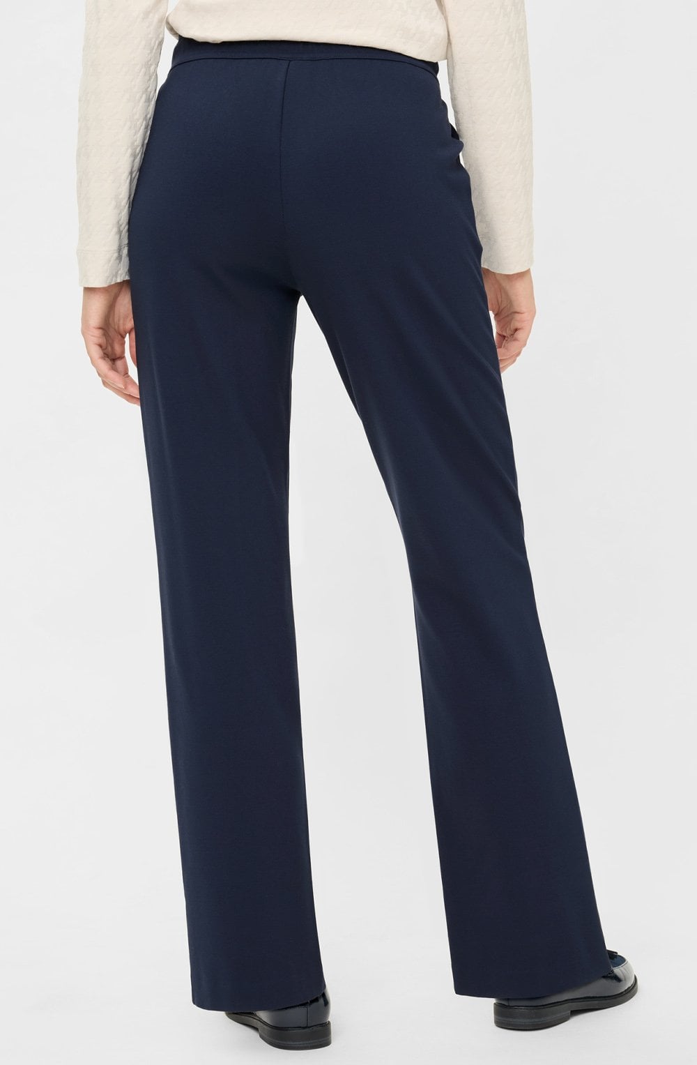 Ink Blue Mona Straight Fit Jersey Trousers