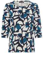 Ink Blue Neo Comfort All Over Print Hannah Top