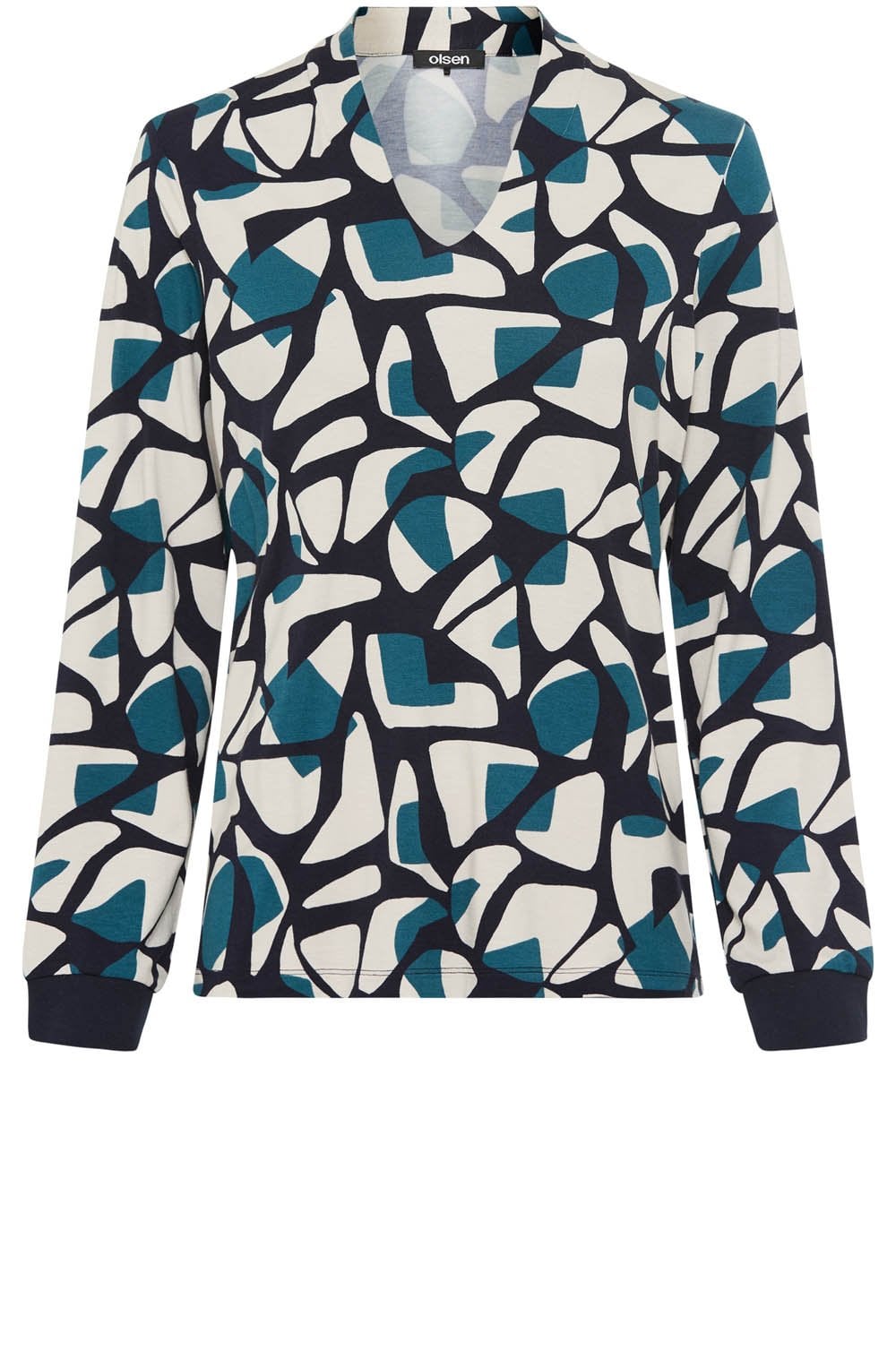 Ink Blue Neo Comfort Graphic Print Hannah Top
