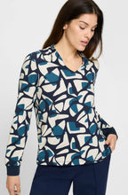 Ink Blue Neo Comfort Graphic Print Hannah Top