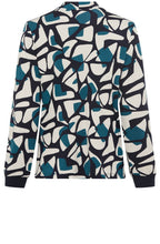 Ink Blue Neo Comfort Graphic Print Hannah Top