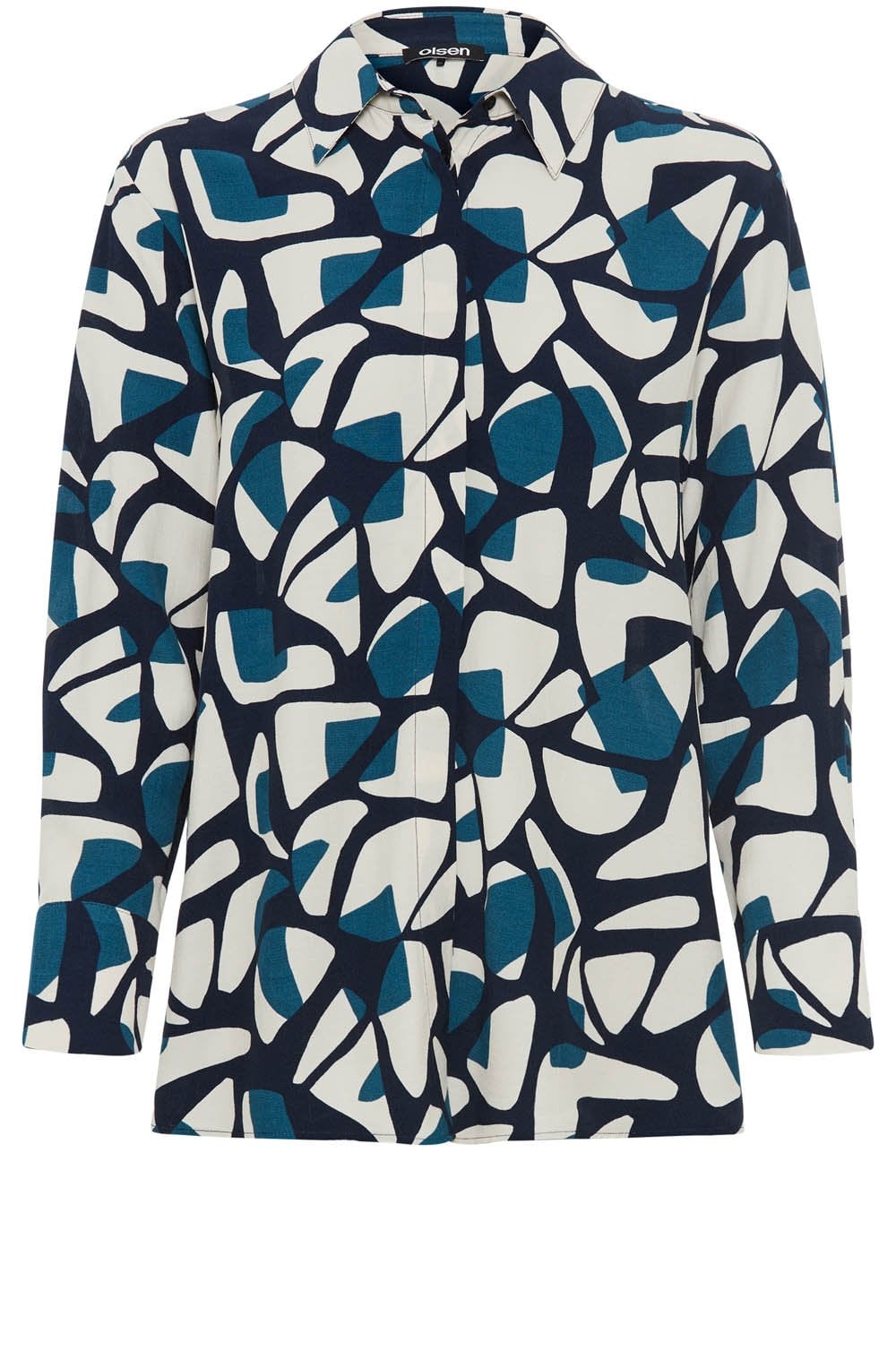 Ink Blue Neo Comfort Graphic Print Shirt