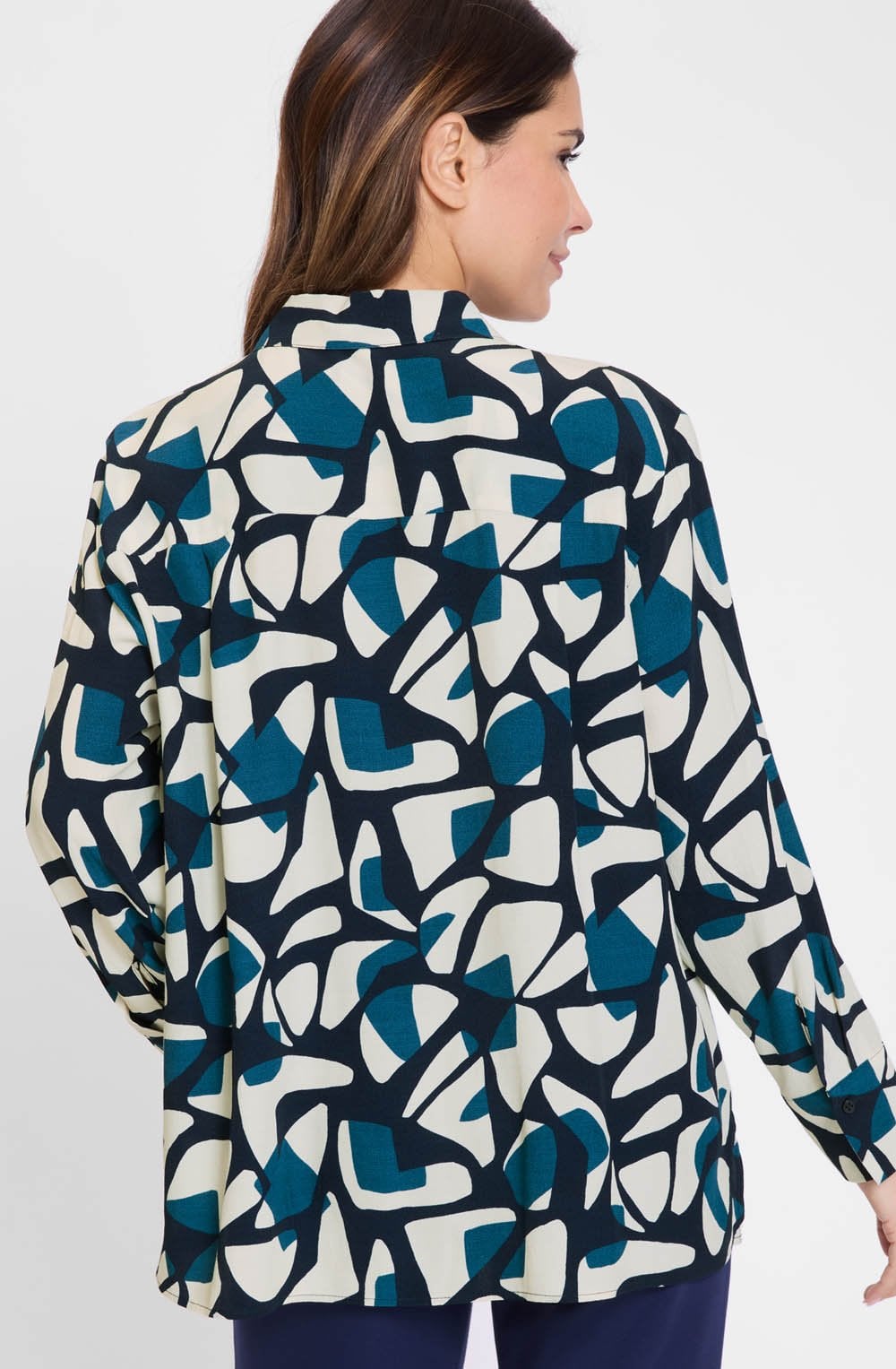 Ink Blue Neo Comfort Graphic Print Shirt