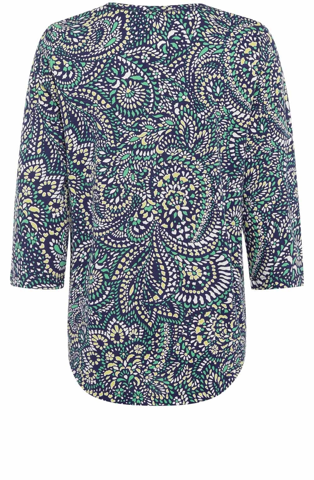 Ink Blue Paisley Print Amy Top